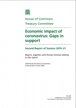 Economic impact of coronavirus: Gaps in support Second Report of Session 2019–21: Report, together with formal minutes relating to the report
